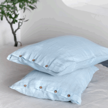 Vỏ Gối Linen premium màu Sky Blue