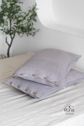 Vỏ Gối Linen premium màu Light Gay