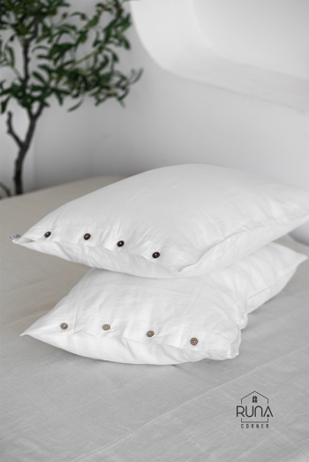 Vỏ Gối Linen premium màu Off White