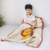Set 2 món gối chăn xô muslin cho bé Sư tử Simba 10 DSCF1508 copy