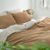 Bộ chăn ga gối Washed Cotton 4 món màu Brown 9 Bộ chăn ga gối Washed Cotton 4 món màu Brown