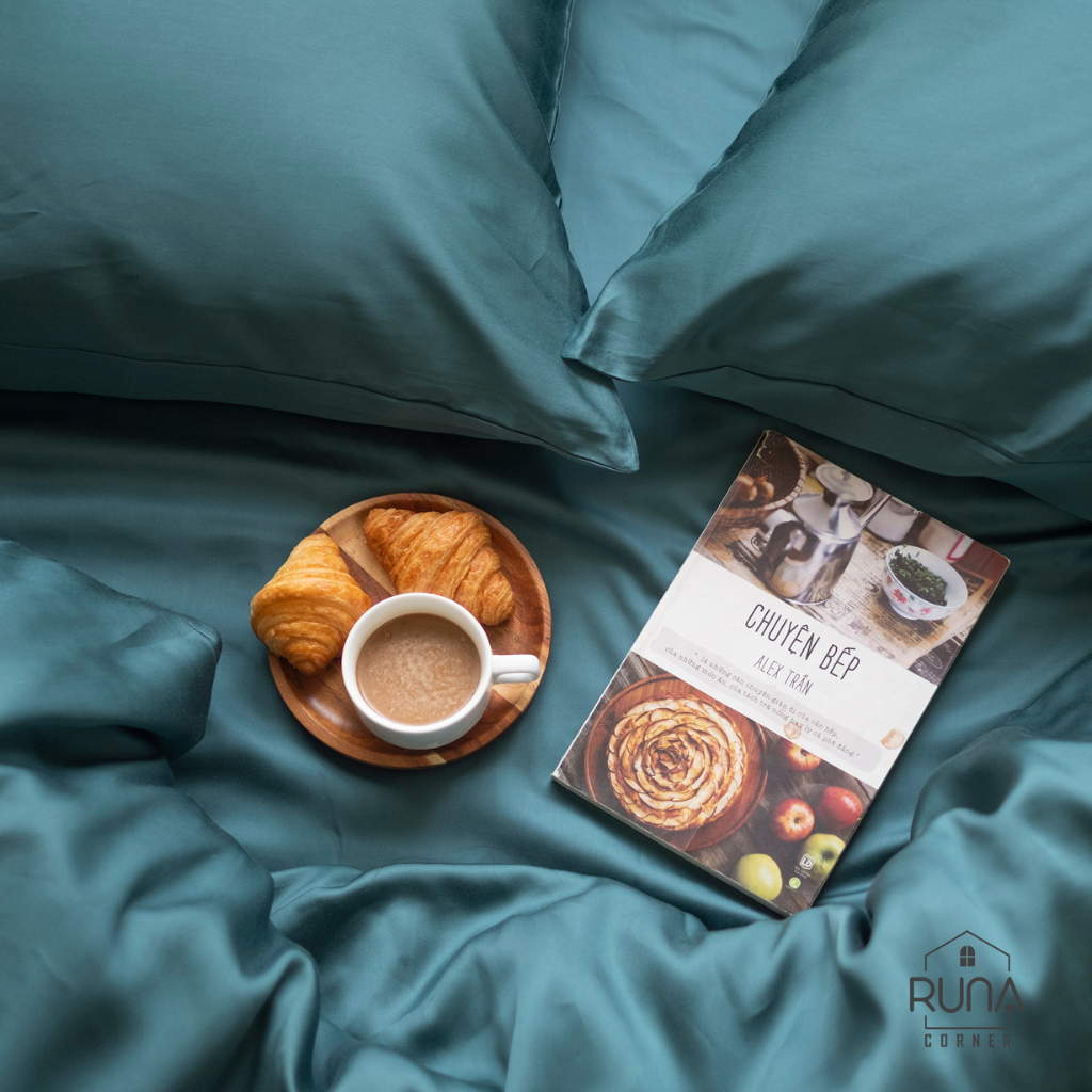 Bộ chăn ga gối Tencel 4 món màu Mallard Green 8 Bộ chăn ga gối Tencel 4 món màu Mallard Green - Ảnh 8