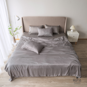 Bộ chăn ga gối Tencel 4 món màu Dark Gray