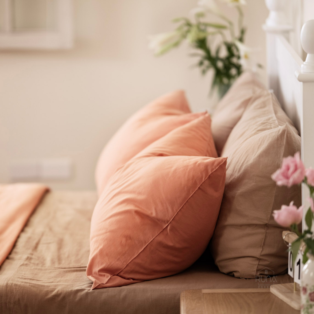 Bộ chăn ga gối Washed Cotton 4 món màu Rusty 7 Bộ chăn ga gối Washed Cotton 4 món màu Rusty - Ảnh 7