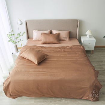 Bộ chăn ga gối Satin 4 món màu Chocolate