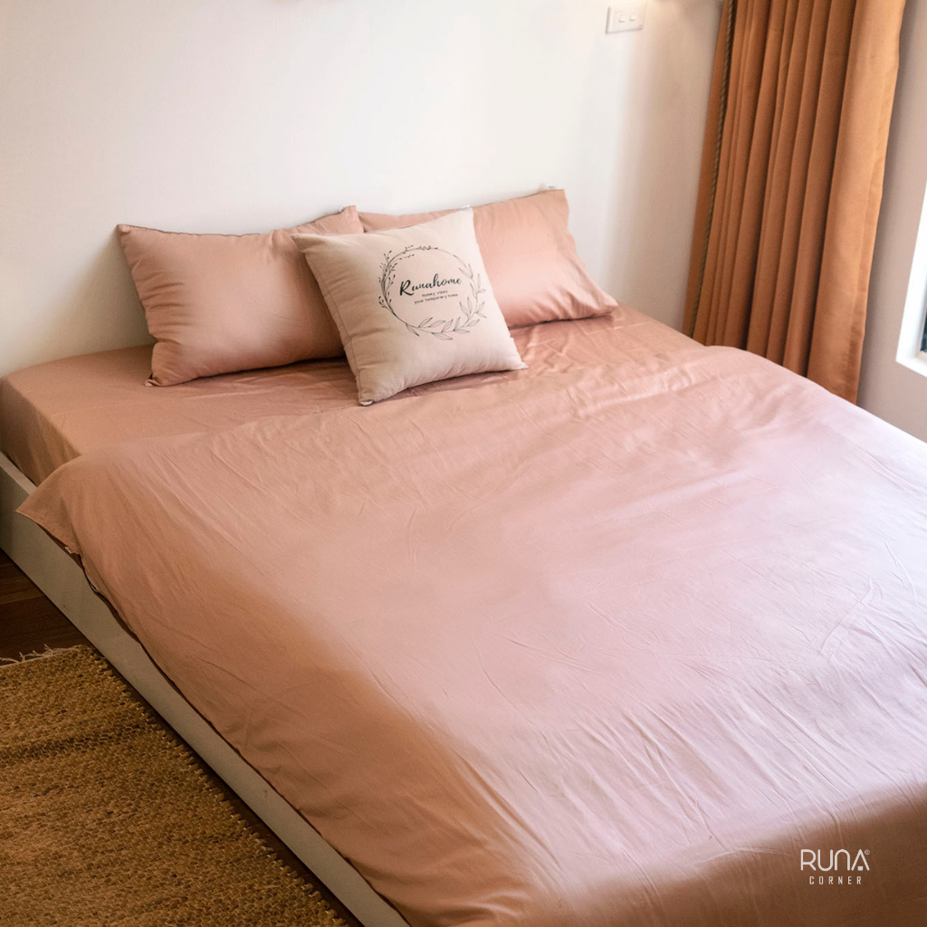 Bộ chăn ga gối Satin 4 món màu Dusty Rose 3 Bộ chăn ga gối Satin 4 món màu Dusty Rose - Ảnh 3