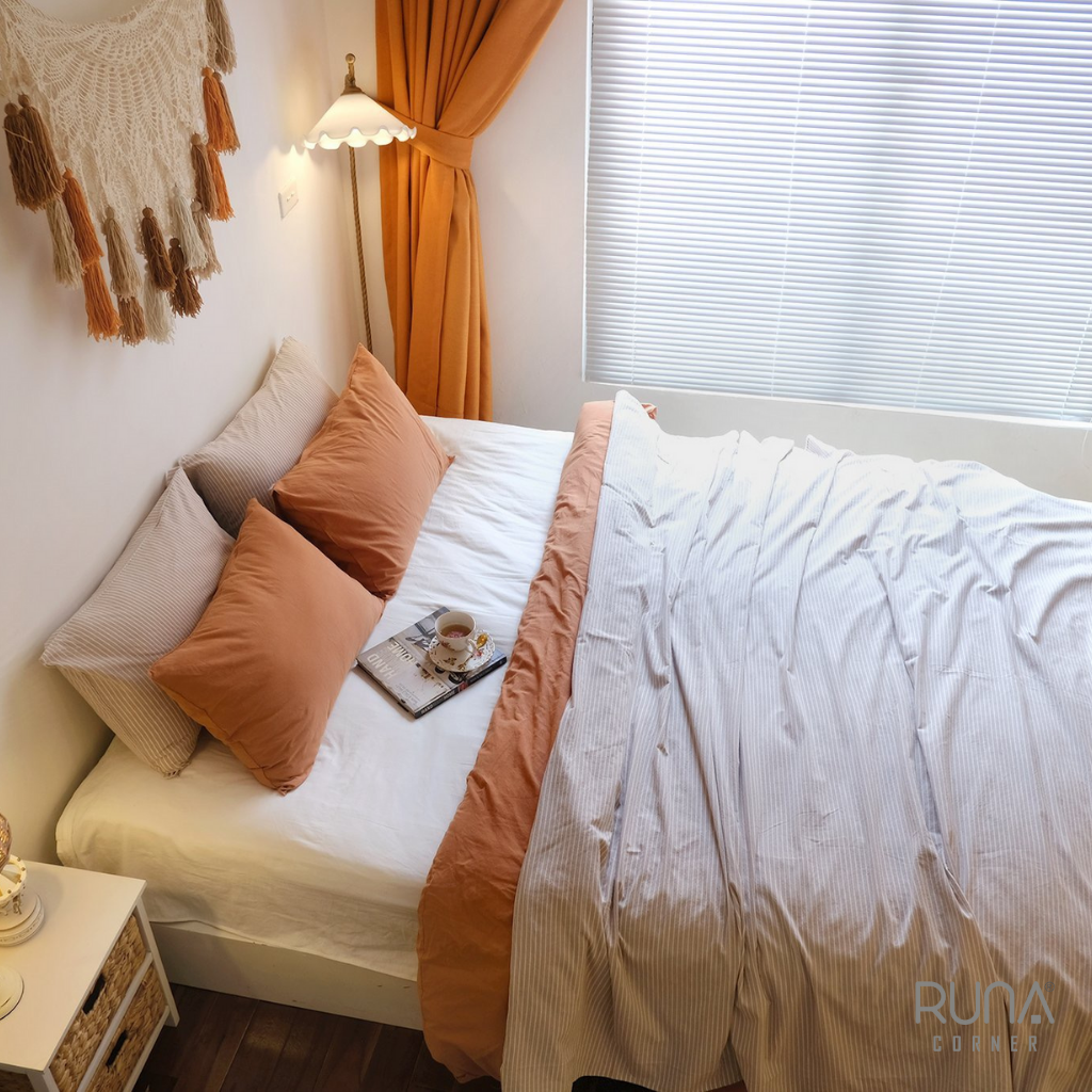 Bộ chăn ga gối Washed Cotton 4 món màu Rusty 3 Bộ chăn ga gối Washed Cotton 4 món màu Rusty - Ảnh 3