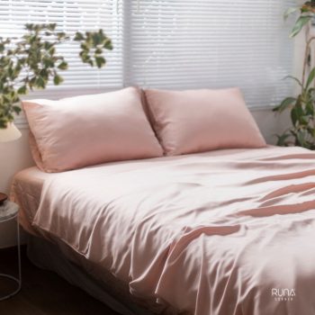 Bộ chăn ga gối Bamboo 4 món màu Crepe Pink