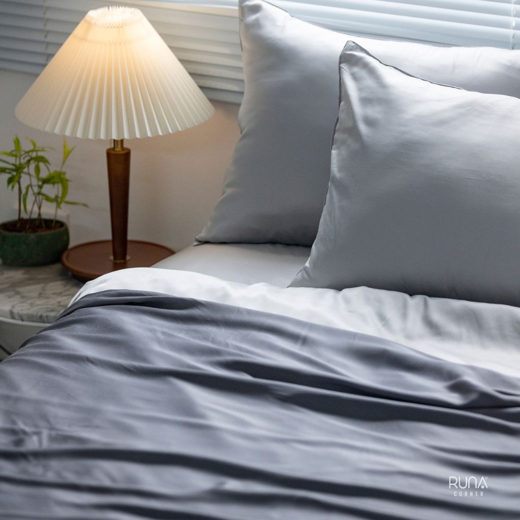 Bộ chăn ga gối Bamboo 4 món màu Light Gray 5 Bộ chăn ga gối Bamboo 4 món màu Light Gray - Ảnh 5