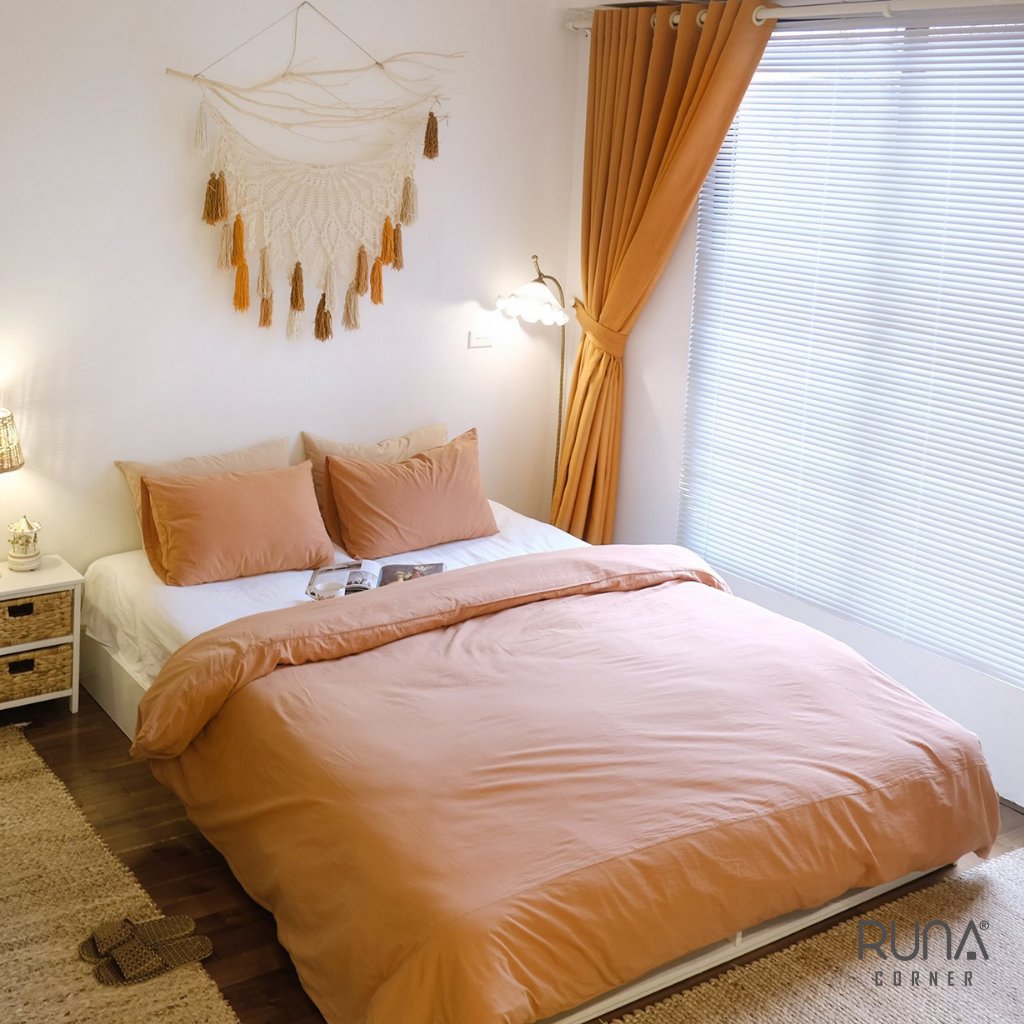 Bộ chăn ga gối Washed Cotton 4 món màu Rusty 2 Bộ chăn ga gối Washed Cotton 4 món màu Rusty - Ảnh 2