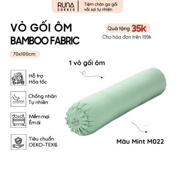 Vỏ Gối Ôm Bamboo Mint M022 mềm mại, mát lành