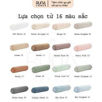 Vỏ gối ôm Washed Cotton tự nhiên, êm ái cho giấc ngủ