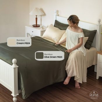 Bộ chăn ga gối Bamboo 4 món màu Olive Green