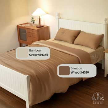 Bộ chăn ga gối Bamboo 4 món màu Wheat