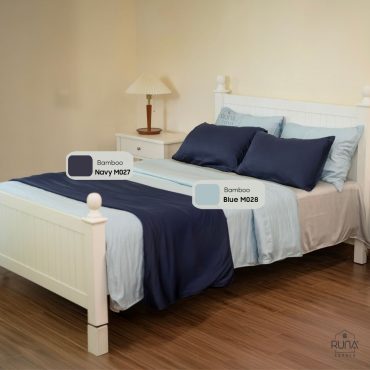 Bộ chăn ga gối Bamboo 4 món màu Blue