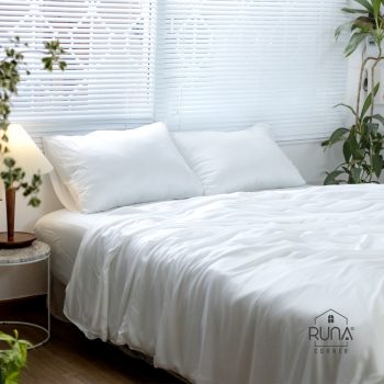 Bộ chăn ga gối Bamboo 4 món màu Off White