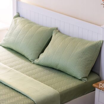 Bộ chăn ga gối Bamboo 4 món chần màu xanh mint 11 DSCF5314 Da cai thien NR sao chep scaled