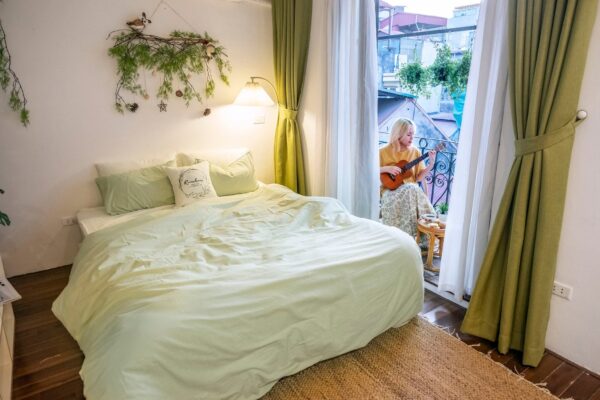 Washed Cotton - Sự Cân Bằng Cho 1 Giấc Ngủ Êm Ái 3 Bộ chăn ga Washed Cotton được sử dụng trong Homestay
